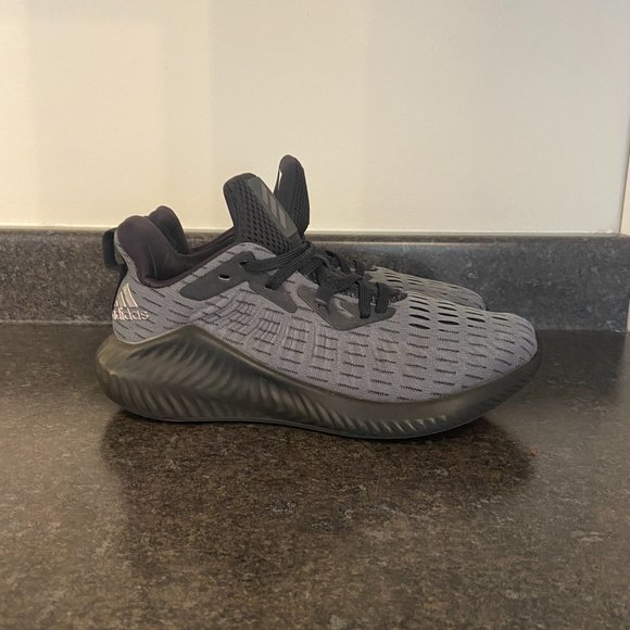 Adidas Alphabounce Plus J 'Core Black Grey' - Size 5.5 - Picture 2 of 9